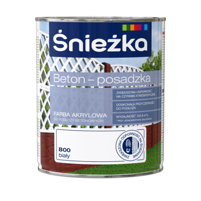 Farba Beton-Posadzka biały 0,8l Śnieżka