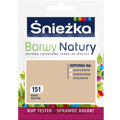 Farba lateksowa Barwy Natury TESTER kwiat pustyni 151 25 ml Śnieżka