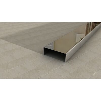 Listwa ze stali nierdzewnej 0,6 x 3,0 x 270 cm SILVER M30