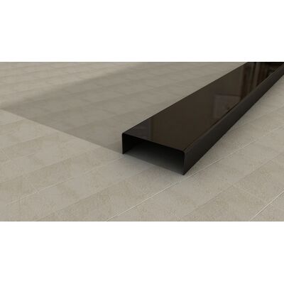 Listwa ze stali nierdzewnej 0,6 x 1,0 x 270 cm BLACK S10