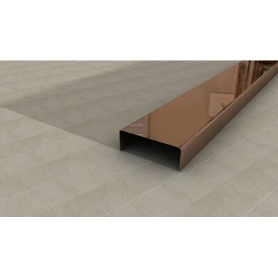 Listwa ze stali nierdzewnej 0,6 x 3,0 x 270 cm BRONZE B30