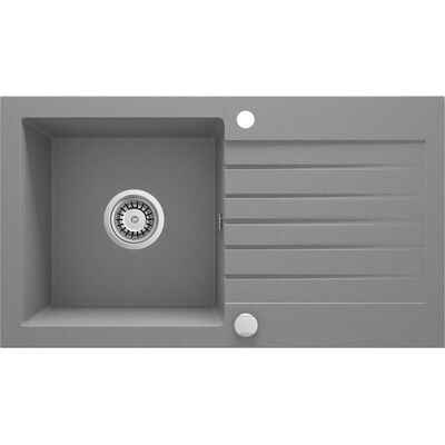 Zlewozmywak ZORBA szary metalik granit 1K Z/O 760 x 440 x 150 mm 3,5