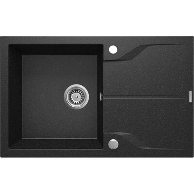 Zlewozmywak ANDANTE grafitowy granit 1K Z/O 780 x 490 x 190 mm 3,5