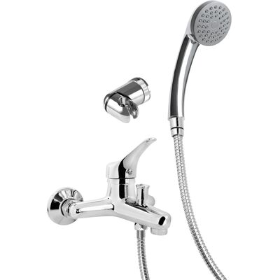 Bateria wannowa Joko chrom z kompletem natryskowym