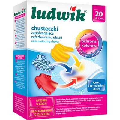 Chusteczki zapobiegające zafarbowaniu 20 szt 40 g LUDWIK