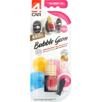 Zapach w płynie na wloty WOOD CLIP IT bubble gum 5 ml 4Car
