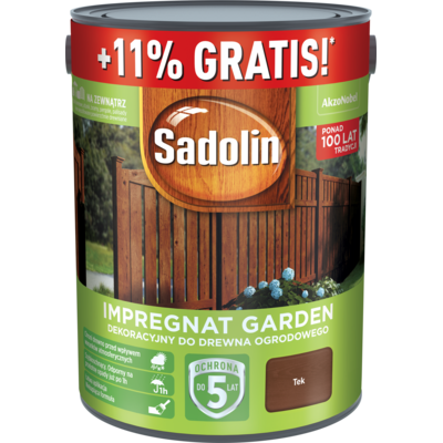 Impregnat dekoracyjny do drewna ogrodowego Sadolin Garden Tek 5,55 l