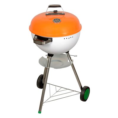 Grill kociołek śr. 46 cm, wys. 30 cm biało-pomarańczowy