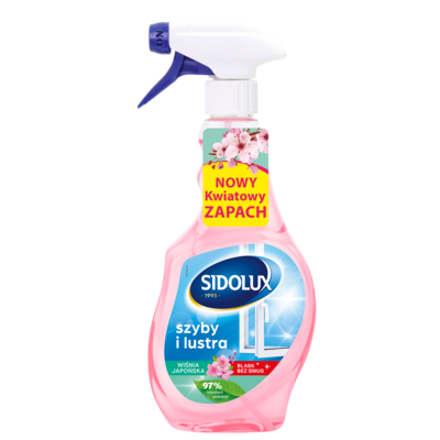 Płyn do mycia szyb kwiat japońskiej wiśni 500 ml SIDOLUX CRYSTAL