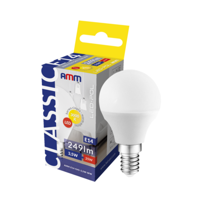 Żarówka LED AMM-E14-G45-3,5W-WW