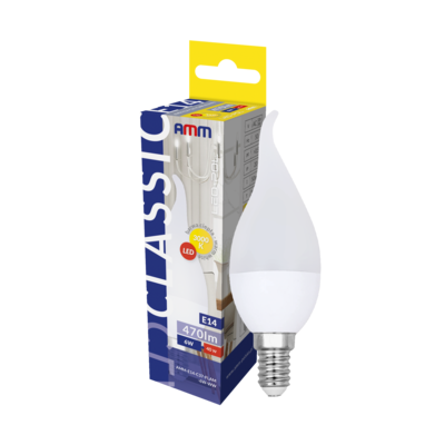 Żarówka LED AMM-E14-C30-FLAM-6W-WW