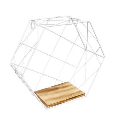 Półka HEXAGON METAL biała GROA