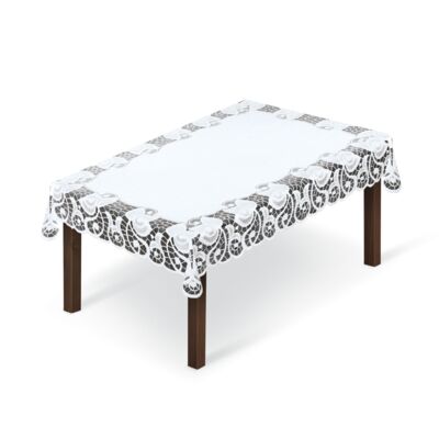 Obrus żakardowy prostokąt 254260/140y 140 x 220 cm biały