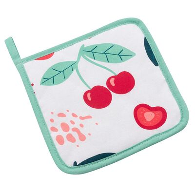 Łapka kuchenna 18 x 18 cm czereśnie