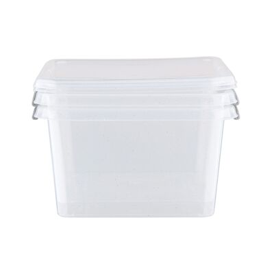 Komplet 2 pojemników do żywności kwadrat Antibacterial 1,15 l