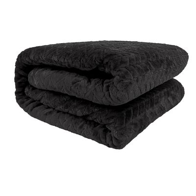 Koc FUERO 200 x 220 cm czarny