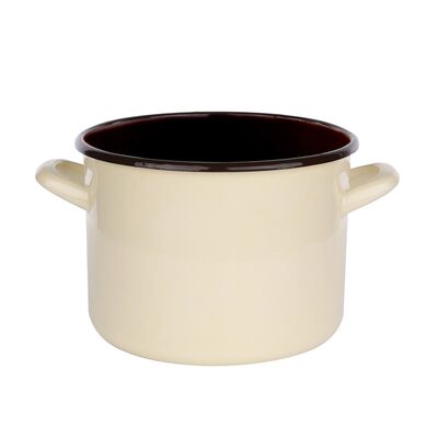 Garnek prosty 7,5 l śr. 24 cm wys. 17 cm krem/ciemny środek