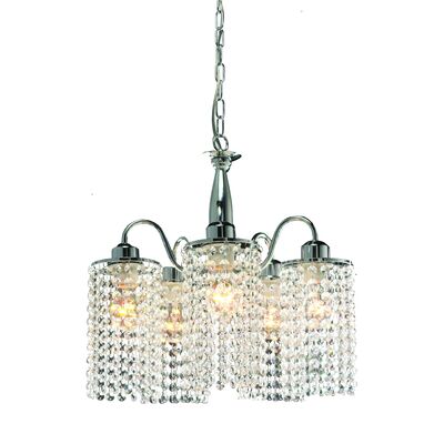 Lampa wisząca Bright Star 5 x E27 srebrny Light Prestige