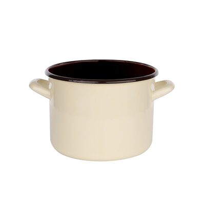 Garnek prosty 4,4 l śr. 20 cm wys. 15 cm krem/ciemny środek