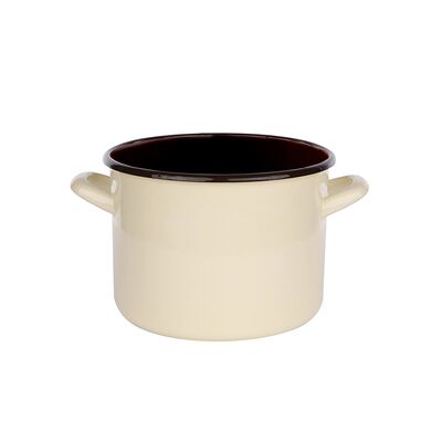 Garnek prosty 3,3 l śr. 18 cm wys. 14 cm krem/ciemny środek
