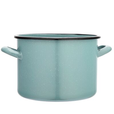 Garnek prosty 5,8 l śr. 22 cm wys. 16 cm szałwiowy nakrapiany