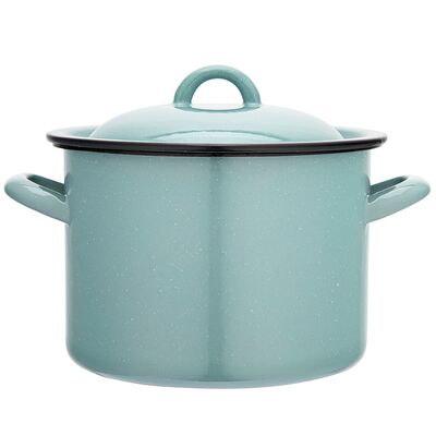 Garnek prosty 3,3 l śr. 18 cm wys. 14 cm szałwiowy nakrapiany