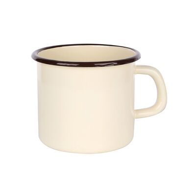 Kubek emaliowany 0,45 l kremowy