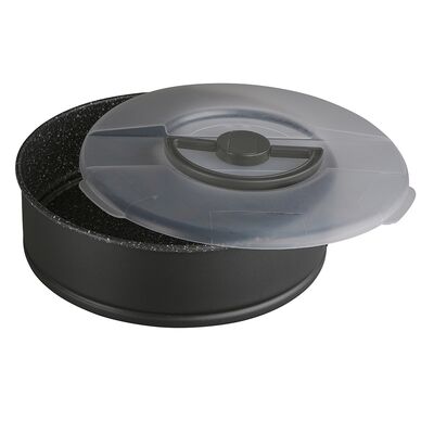 Tortownica 26 cm z plastikową pokrywą i uchwytem