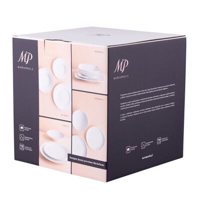 Zestaw obiadowy 18-elementowy klasyka złota linia MariaPaula