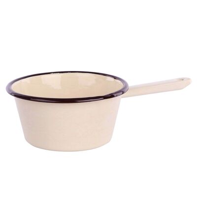 Rondel stożkowy z trzonkiem i dzióbkiem 0,6 l śr. 14 cm krem