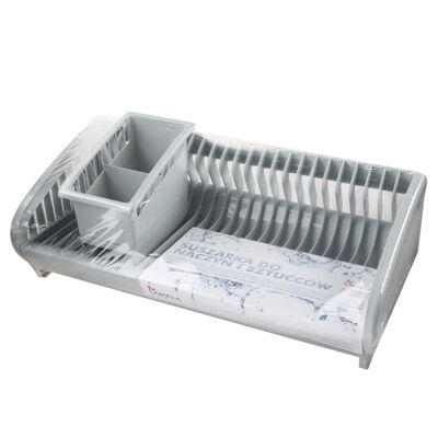 Suszarka do naczyń z ociekaczem jasny szary 47,5 x 22 x 20 cm