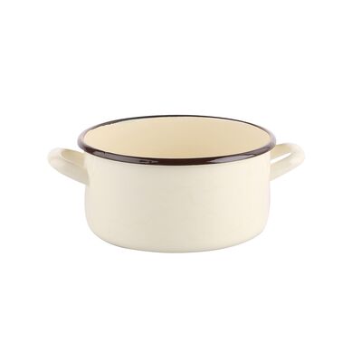 Rondel emaliowany 1,45 l śr. 16 cm  krem