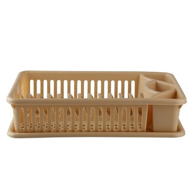 Suszarka do naczyń prostokątna 43 x 27 x 9,5 cm beżowa