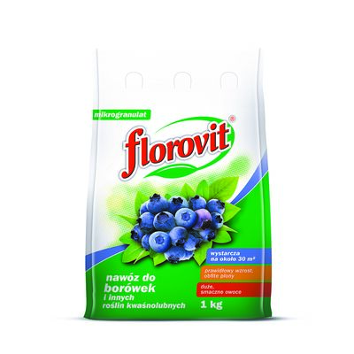 Nawóz do borówek i innych kwaśnolubnych roślin worek 1 kg Florovit
