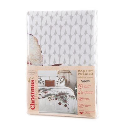 Komplet pościeli świątecznej SNOW/01 160 x 200 cm + 70 x 80 cm