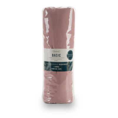 Prześcieradło z gumką BASIC 140 x 200 + 30 cm pudrowy róż