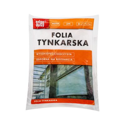 Folia tynkarska LDPE Strong 4 x 5 m 0,04 mm Scley