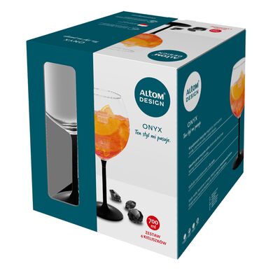 Komplet 4 kieliszków ONYX 700 ml